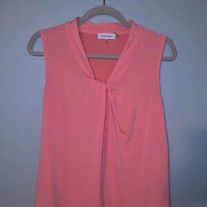 Calvin Klein Women's Pink Sleeveless Top